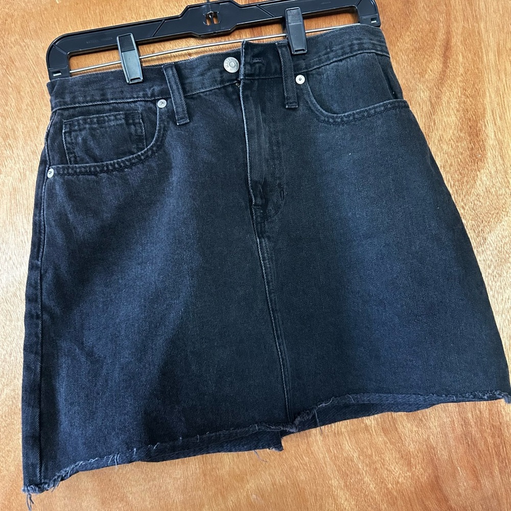 Madewell Black Denim Mini Skirt size 26